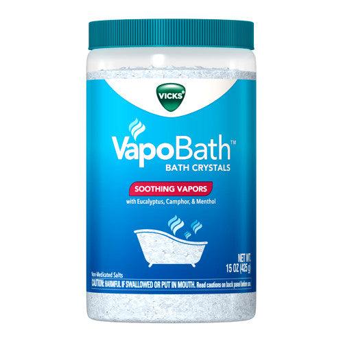 Vicks Vapobath Bath Crystals, Soothing Vapors, 15 Oz
